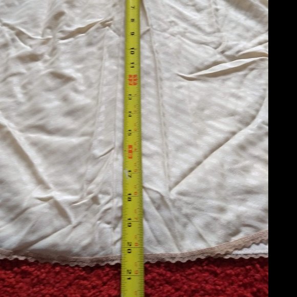 vintage 80s cream half slip midi skater handmade - Picture 5 of 6